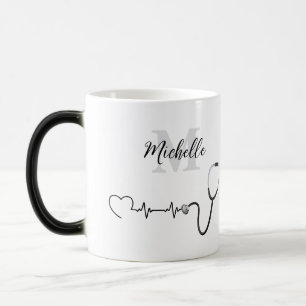 Caneca Mágica Presente de Aposentadoria com Estetoscópio e Batim