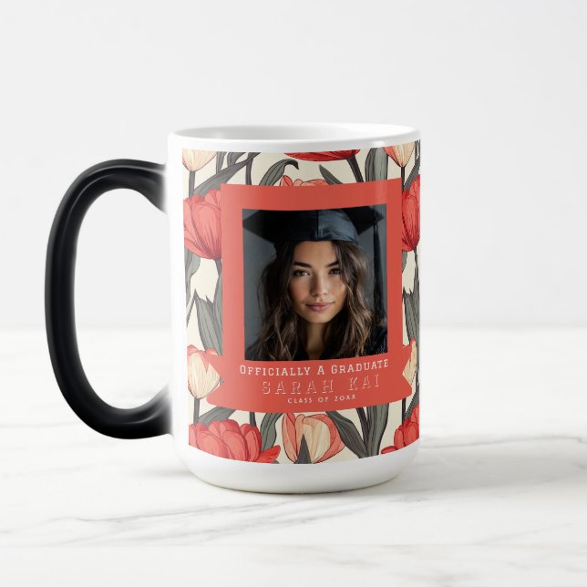 Caneca Mágica Presente de Flor de Tulipa Única Para a Sua Format (Esquerda)