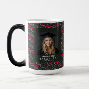 Caneca Mágica Presente de Graduação da Mãe com Padrão Zigzag Bon