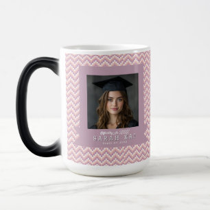 Caneca Mágica Presente de Graduação do Marido com Padrão Chevron