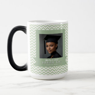 Caneca Mágica Presente de Graduação do Pai com Padrão de Chevron
