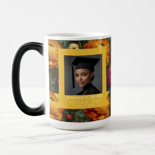 Caneca Mágica Presente de Graduação Floral Ranunculus Único