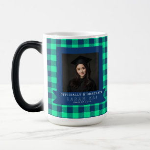 Caneca Mágica Presente de Graduação para Mãe com Estampa Xadrez