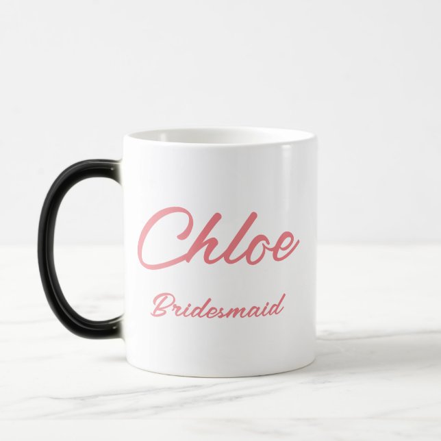 CANECA MÁGICA PRESENTE DE NOME PERSONALIZADO PARA BRIDESMAID (Esquerda)