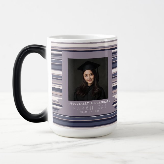 Caneca Mágica Presente Elegante com Padrão de Listras para a For (Esquerda)