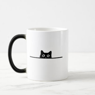 Caneca Mágica Presente engraçado para amantes de gatos pretos e