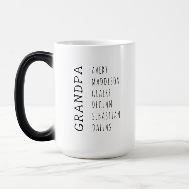 Caneca Mágica Presente personalizado para nomes de Netos moderno (Esquerda)