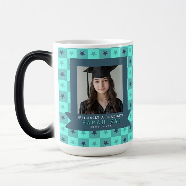 Caneca Mágica Presente Quadrado da Moda para Ele Formatura (Esquerda)