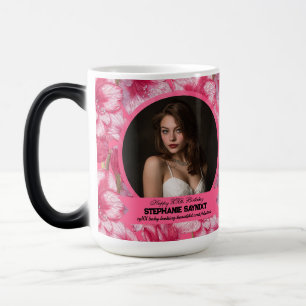 Caneca Mágica Presentes de Aniversário Florais Amaryllis para Fi