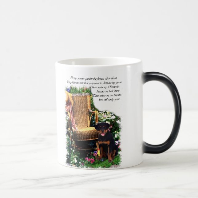 Caneca Mágica Presentes de Arte Rottweiler (Direita)