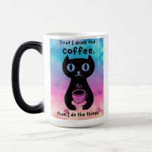 Primeiro bebo café, depois faço esta coisa
