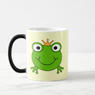 Caneca Mágica Príncipe do sapo. Sapo de sorriso com uma coroa