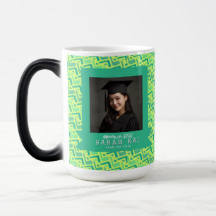 Caneca Mágica Professor Certificado Padrão Geométrico Elegante
