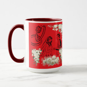 Caneca Mágica promessa interminável vermelha brilhante