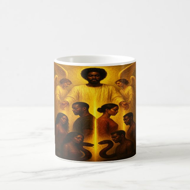 Caneca Mágica Proteção divina Casamento Cristão Morphing Mug (Centro)