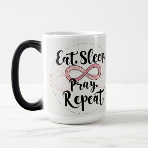 Caneca Mágica Provérbio Comer, Dormir, rezar