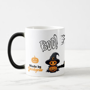 Caneca Mágica Pumpkin de bruxa-de-bruxa-bruxa Spooky Boo Haunt