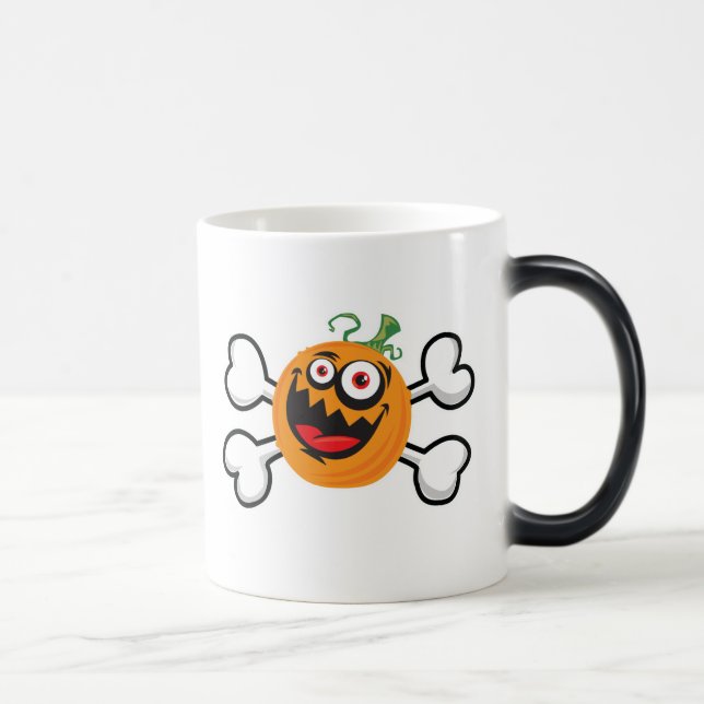 Caneca Mágica Pumpkin Louco Crânio e Crossbones (Direita)
