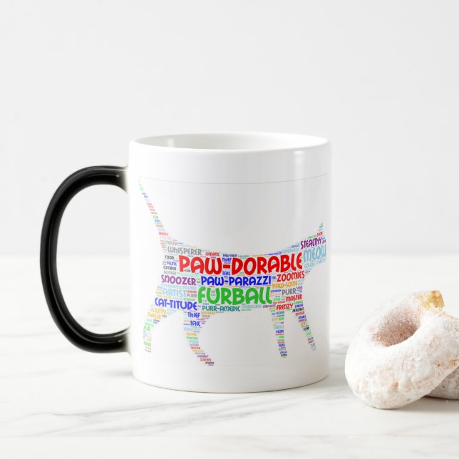 Caneca Mágica Purr-Dorable Cat (Com Donut)