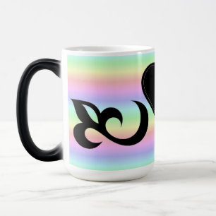 Caneca Mágica Rainbow Heart Lily e Butterfly