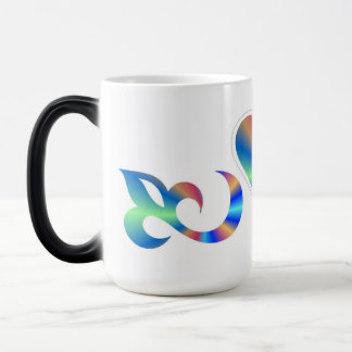 Caneca Mágica Rainbow Heart Lily e Butterfly