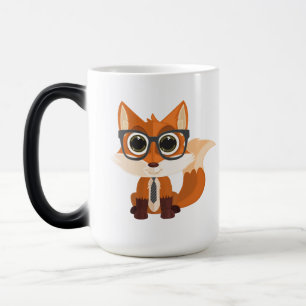 Caneca Mágica Raposa Fofo Nerd Kawaii Cartoon Mágica Mudança de