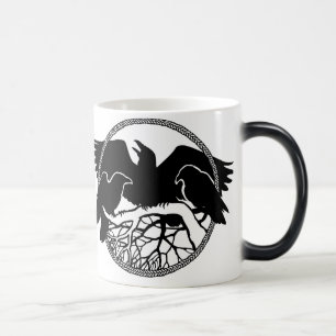 Caneca Mágica Raven Art Mug Wild Bird Crow Cup Raven Mugs
