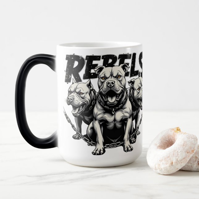 Caneca Mágica Rebels-Pitt Bull Lovers (Com Donut)