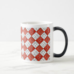 Caneca Mágica RED CHECK MOSAIC Morphing Mug
