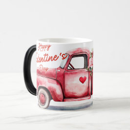 Caneca Mágica Red Truck Valentines