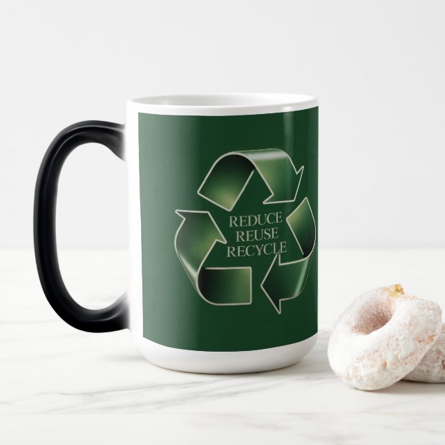 Caneca Mágica Reduce Reuse Recycle Morphing Mug (Com Donut)
