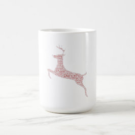 Caneca Mágica Reindeer Word Art Rudolph Blixem Comet Cupid