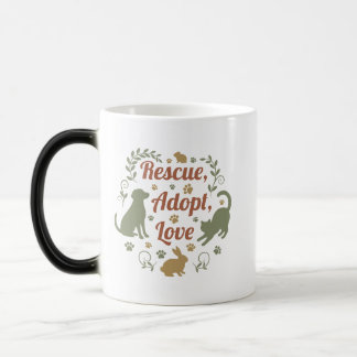 Caneca Mágica Rescue, Adopt, Love