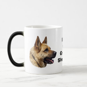 Caneca Mágica Retrato de cão German shepherd alsaciano