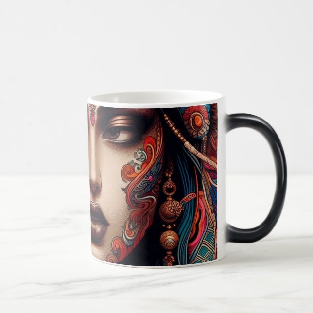 Caneca Mágica Retrato estético vívido (Direita)
