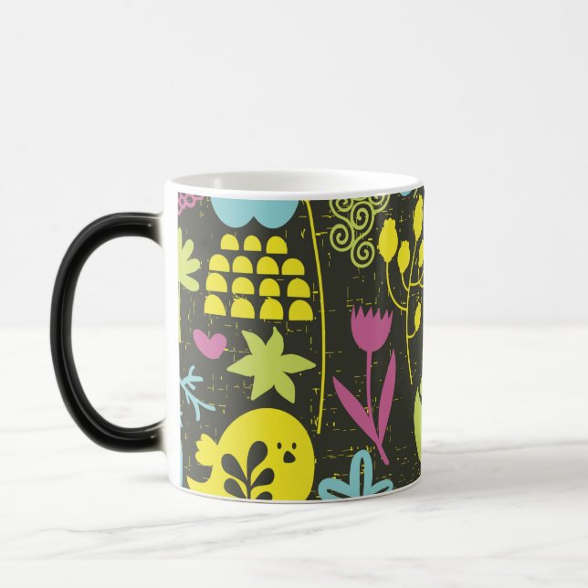 Caneca Mágica Retro Garden Birds Mug (Esquerda)