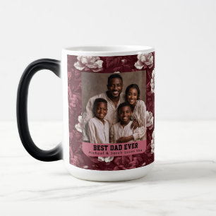 Caneca Mágica Retro Gardenias Buquê Cachorro Pai Foto Espresso