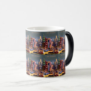 Caneca Mágica Retro San Francisco Viagem Ouro California