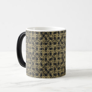 Caneca Mágica Riscado Dourado Glamour Moderno Único Elegante