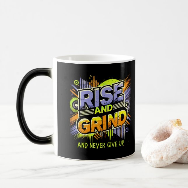 Caneca Mágica Rise e Grind Mug (Com Donut)