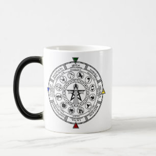 Caneca Mágica Roda dos Runes de Sabbats do zodíaco do ano