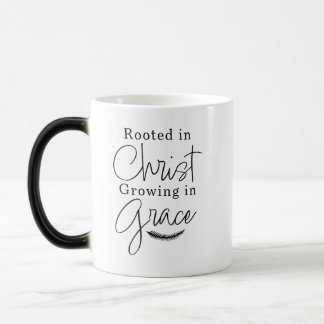 Caneca Mágica Rooted in Christ Growing in Grace Religious