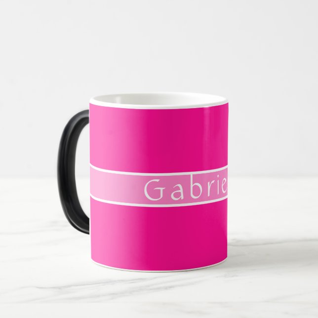 Caneca Mágica Rosa Hot Personalizado Simples (Frente Esquerda)