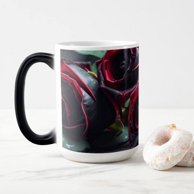 Caneca Mágica Rosas góticos (Com Donut)