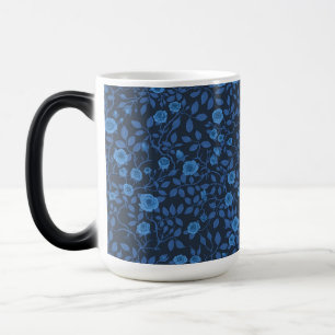 Caneca Mágica Rosas selvagens em azul