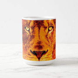 Caneca Mágica Rosto do Leão Laranja