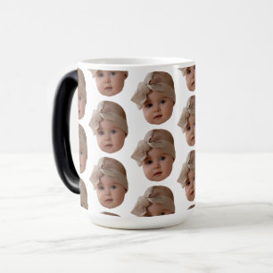 Caneca Mágica Rosto Personalizado Moderno Rosto Foto Engraçado r