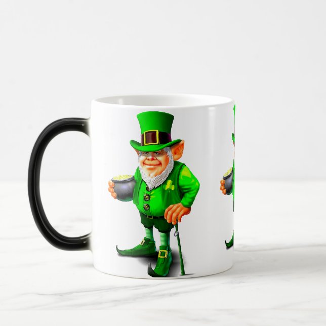 Caneca Mágica Rua FELIZ.DIA DE PATRICK LEPRECHAUN BONITO (Esquerda)