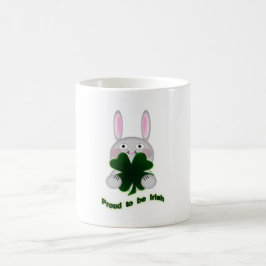Caneca Mágica Rua. Patricks Bunny Orgulha ser irlandês Shamrock