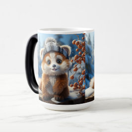 Caneca Mágica Rufus - Um adorável panda vermelho